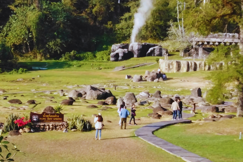 fang hot spring, fang hot springs, hot spring in chiang mai, chiang mai hot spring, hot spring attractions in chiang mai