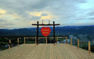yunlai viewpoint, santichon village, chinese yunnan cultural village, chinese yunnan village