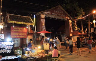Front of Wat Sri Suphann in Saturday Night Market Chiang Mai