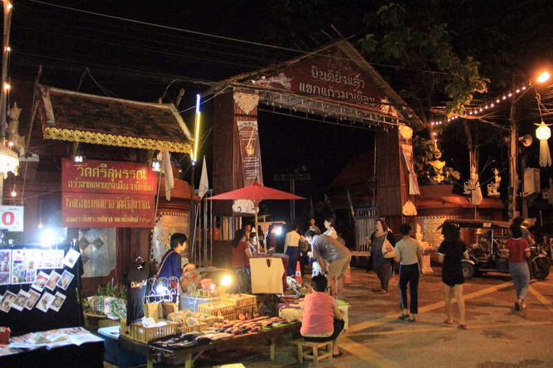 Front of Wat Sri Suphann in Saturday Night Market Chiang Mai